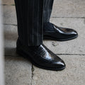 Black Leather Torino Penny Loafer