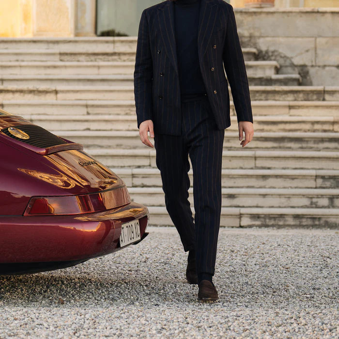 Brown Suede Leather Roma Penny Loafer