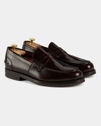 Burgundy Brown Leather Milano Penny Loafer