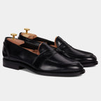 Black Leather Torino Penny Loafer