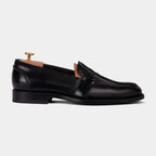 Black Leather Torino Penny Loafer