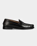 Black Leather Firenze Penny Loafer
