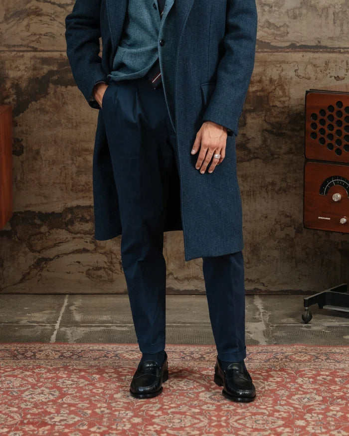 Black Leather Firenze Penny Loafer