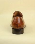Tan Leather Adrian Brogue Oxford - Italian