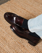Burgundy Brown Leather Milano Penny Loafer
