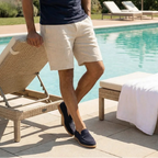 Navy-blue Suede Leather Dario Penny Loafer