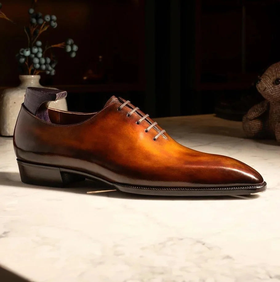 Tan Leather Raphael Oxford - Italian