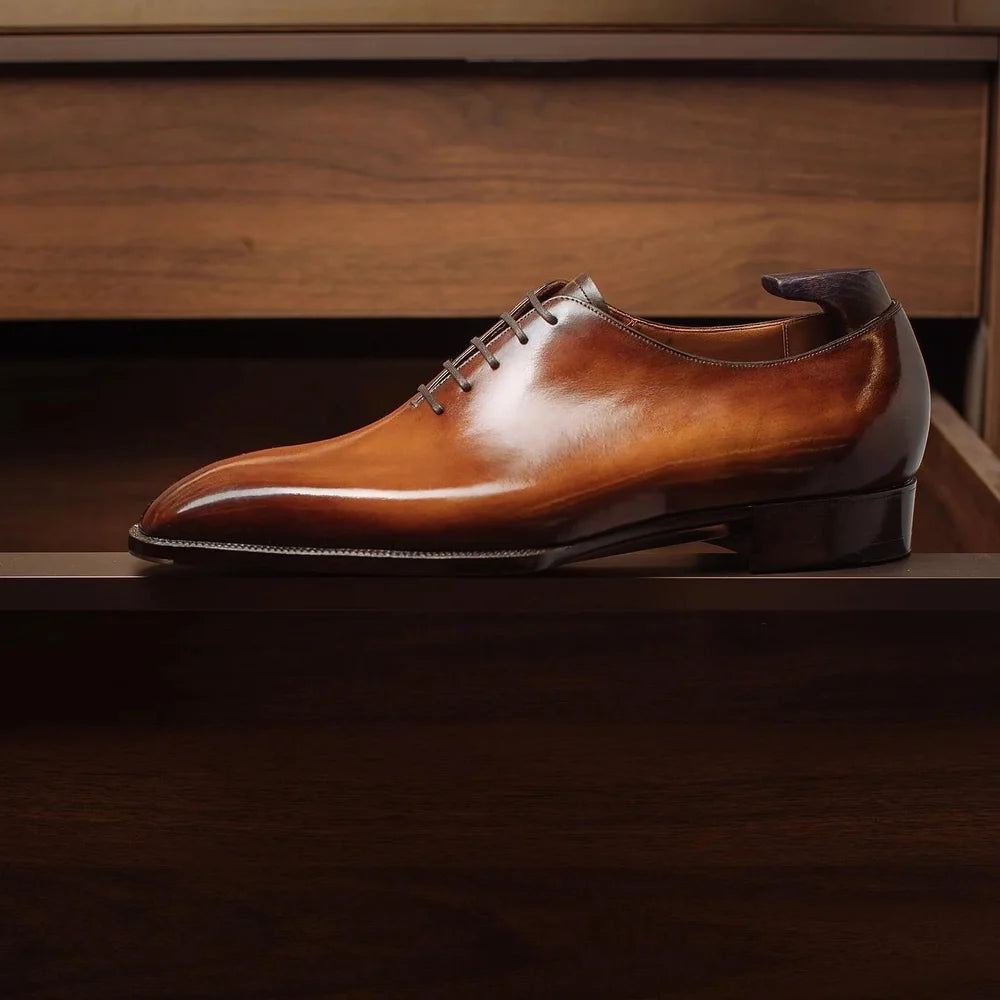 Tan Leather Raphael Oxford - Italian