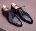 Black Leather Alonzo Oxford - Italian