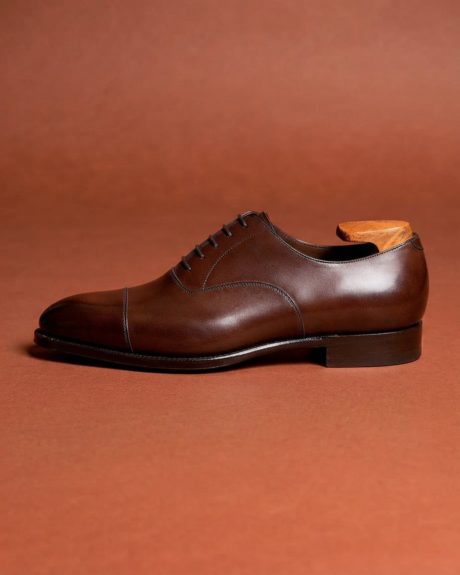 Brown Leather Leonardo Oxford - Italian