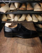 Black Leather Regent Brogue Oxford - Italian