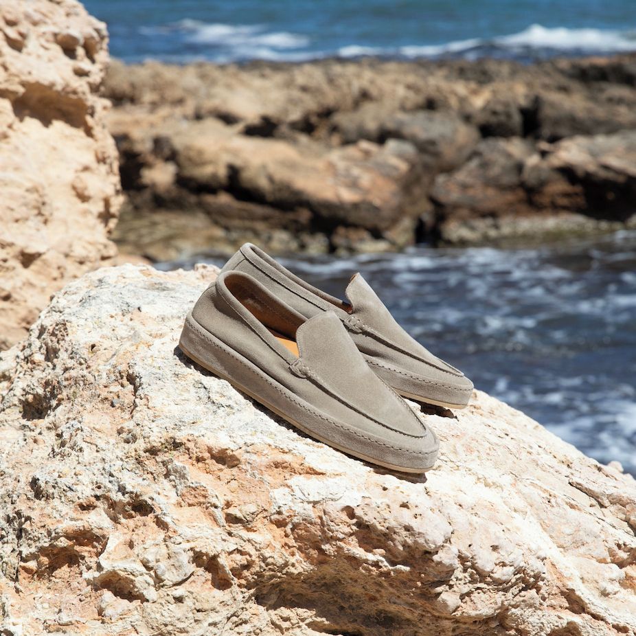 Grey Suede Leather Palermo Loafer