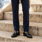 Black Leather Fabio Tassel Loafer