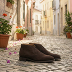 Brown Suede Leather Matteo Chukka Boot - Italian