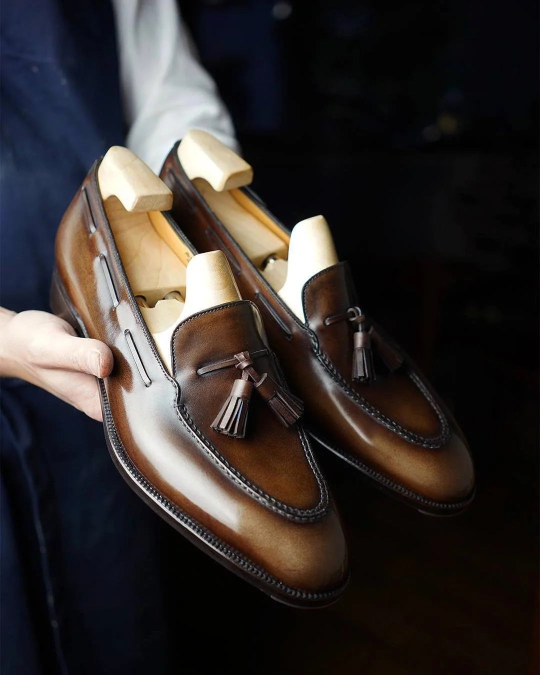 Tan Leather Santino Tassel Loafer