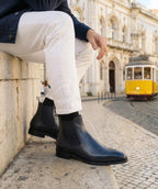 Black Leather Brescia Chelsea Boot - Italian