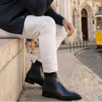 Black Leather Brescia Chelsea Boot - Italian
