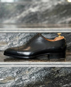 Black Leather Federico Brogue Oxford - Italian