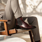 Burgundy Leather Padova Chelsea Boot - Italian