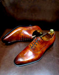 Tan Leather Emilio Brogue Oxford - Italian