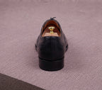 Black Leather Sebastian Brogue Oxford - Italian