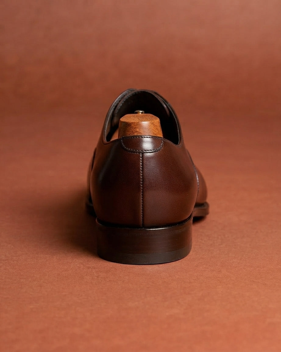 Brown Leather Leonardo Oxford - Italian