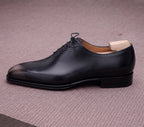 Black Leather Alonzo Oxford - Italian