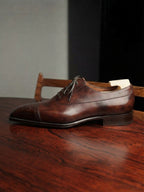 Brown Leather Valentino Brogue Oxford - Italian