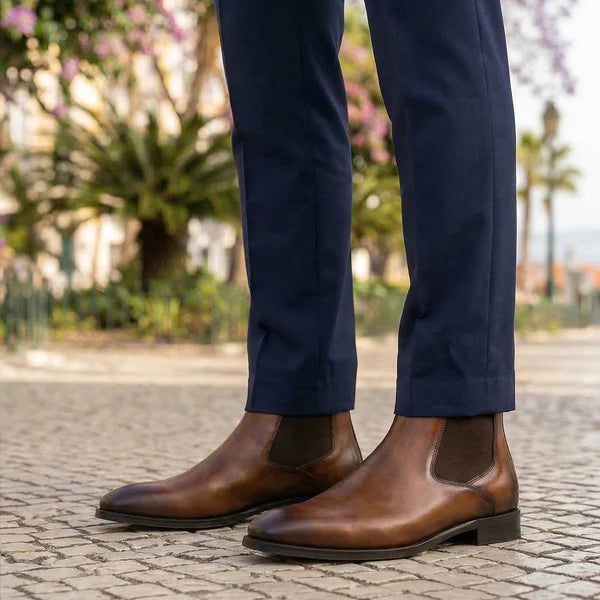 Tan Leather Treviso Chelsea Boot - Italian