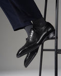 Black Leather Sardegna Brogue Oxford - Italian