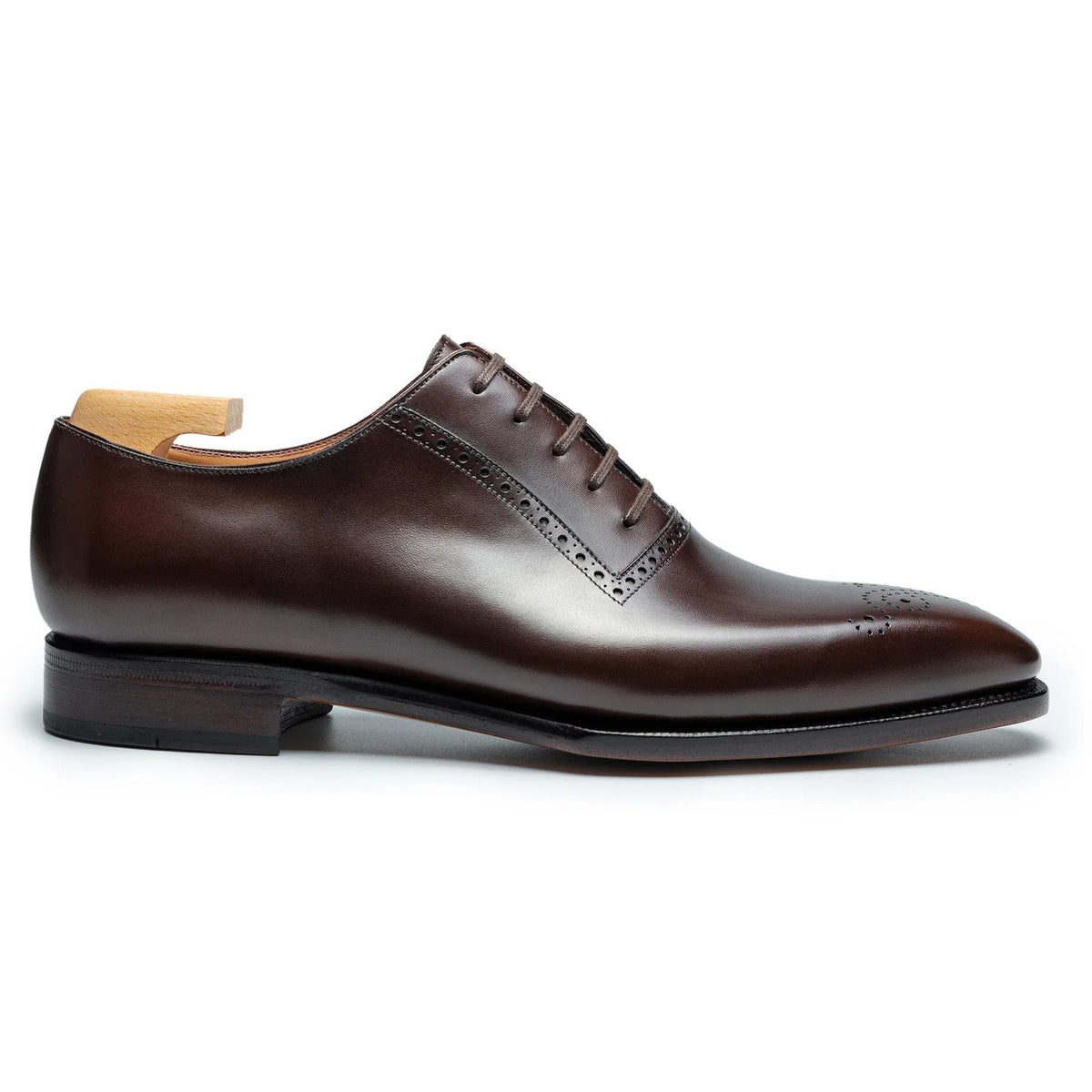 Dark Brown Leather Ferrano Brogue Oxfords