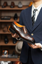 Brown Leather Capri Brogue Oxford - Italian