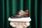 Brown Leather Capri Brogue Oxford - Italian