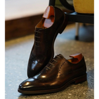 Burgundy Leather Ravenna Brogue Oxford - Italian