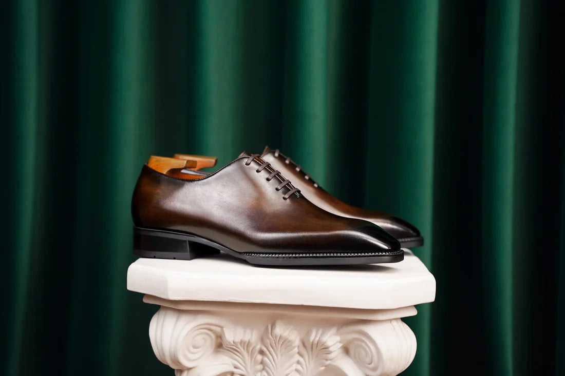 Brown Leather Pisa Wholecut Oxford - Italian