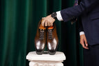 Brown Leather Pisa Wholecut Oxford - Italian