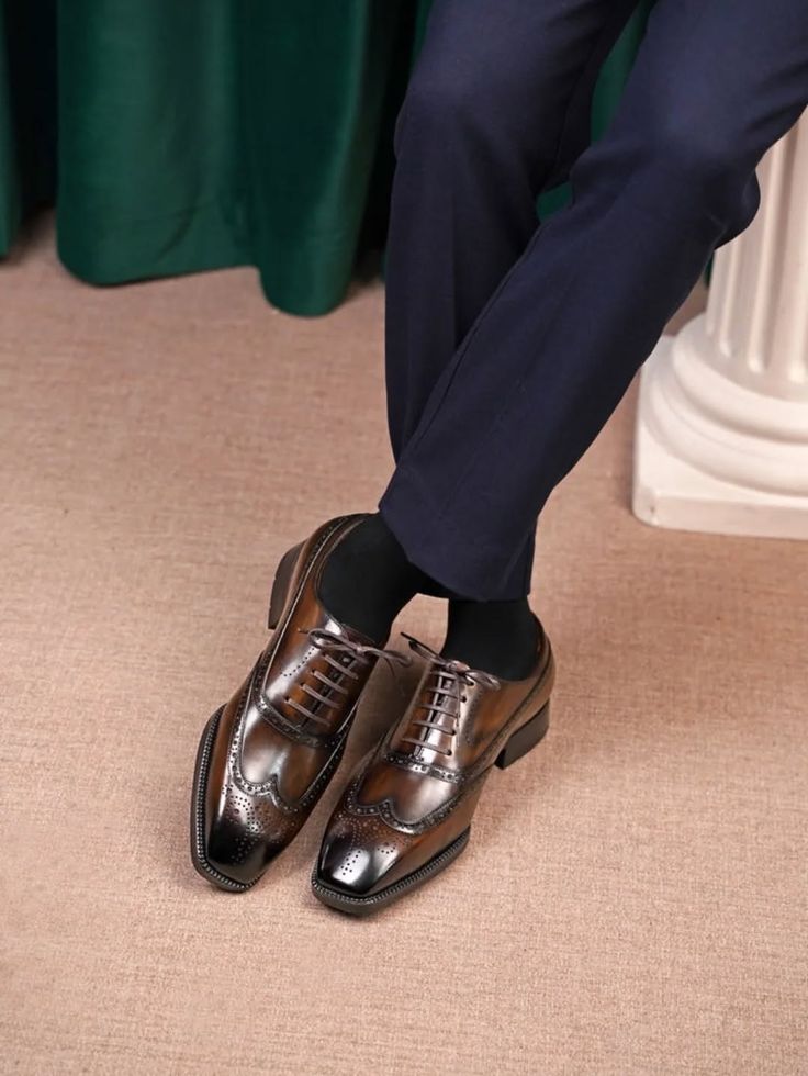 Brown Leather Sorrento Brogue Oxford - Italian