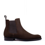 Brown Suede Leather Cortina Chelsea Boot - Italian