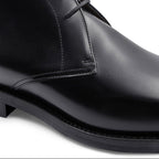 Black Leather Claudio Chukka Boot - Italian