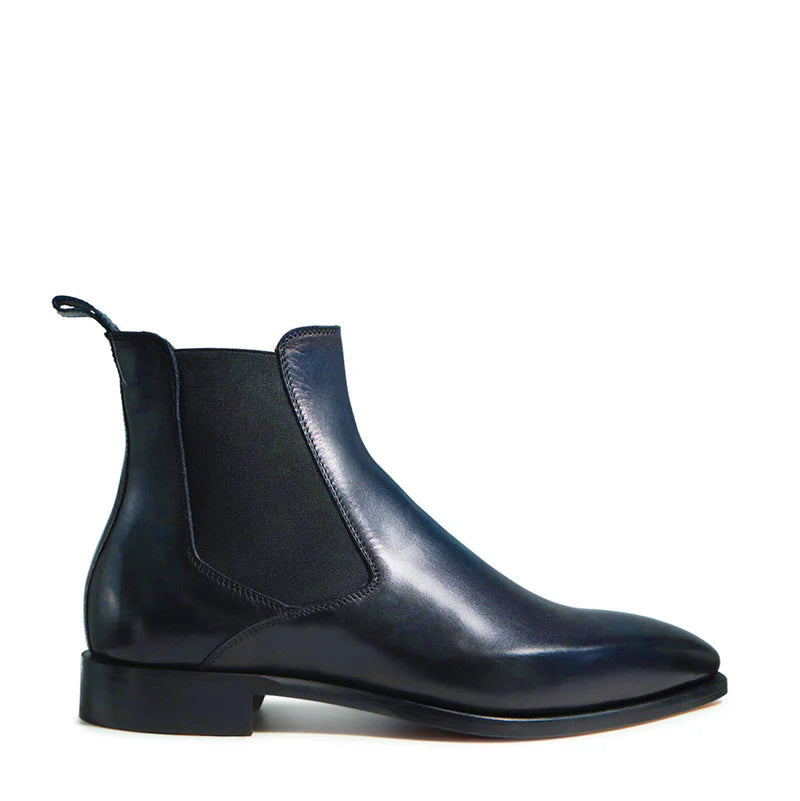 Black Leather Brescia Chelsea Boot - Italian