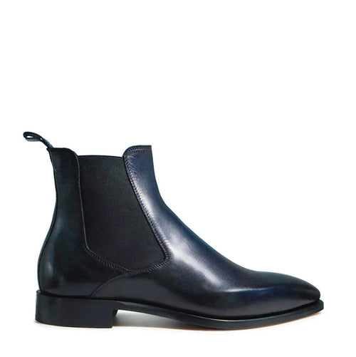 Black Leather Brescia Chelsea Boot - Italian
