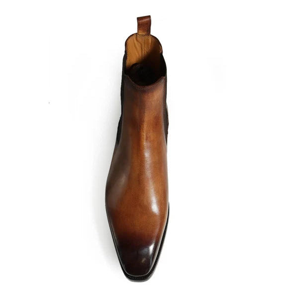 Tan Leather Treviso Chelsea Boot - Italian