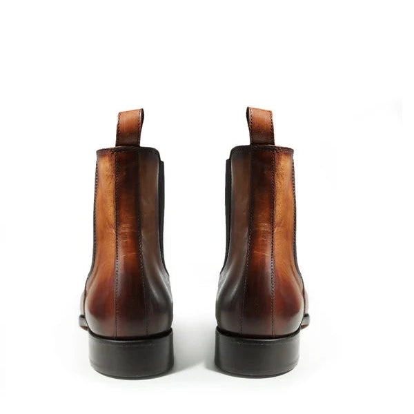 Tan Leather Treviso Chelsea Boot - Italian