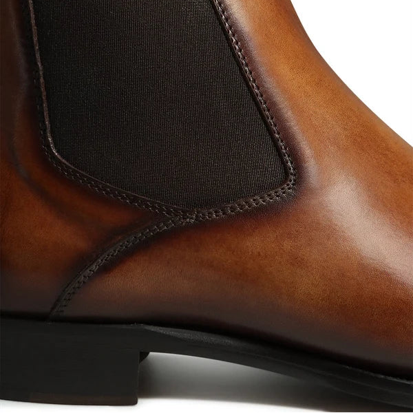 Tan Leather Treviso Chelsea Boot - Italian