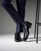Black Leather Sardegna Brogue Oxford - Italian