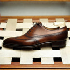 Brown Leather Alessio Brogue Oxford - Italian