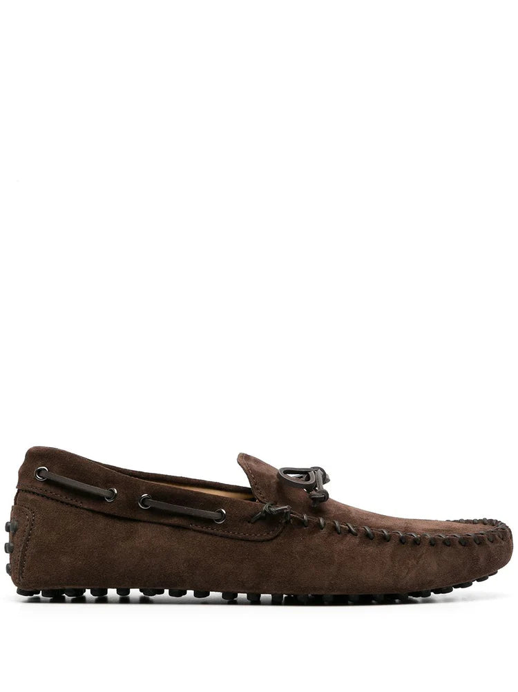 Brown Suede Leather Galileo Driving Loafer