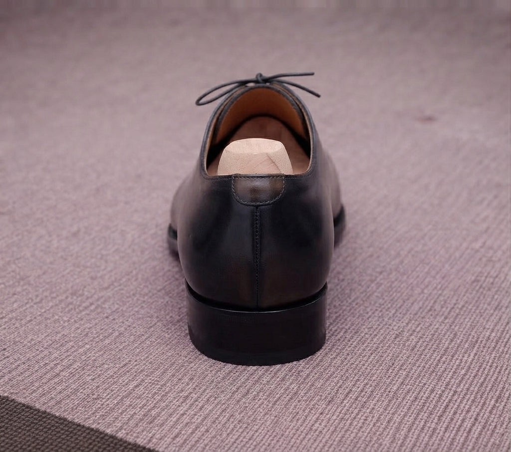 Black Leather Alonzo Oxford - Italian