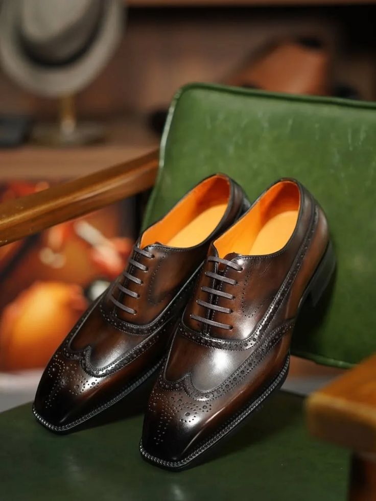Brown Leather Sorrento Brogue Oxford - Italian