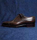 Brown Leather Lorenzo Brogue Oxford - Italian